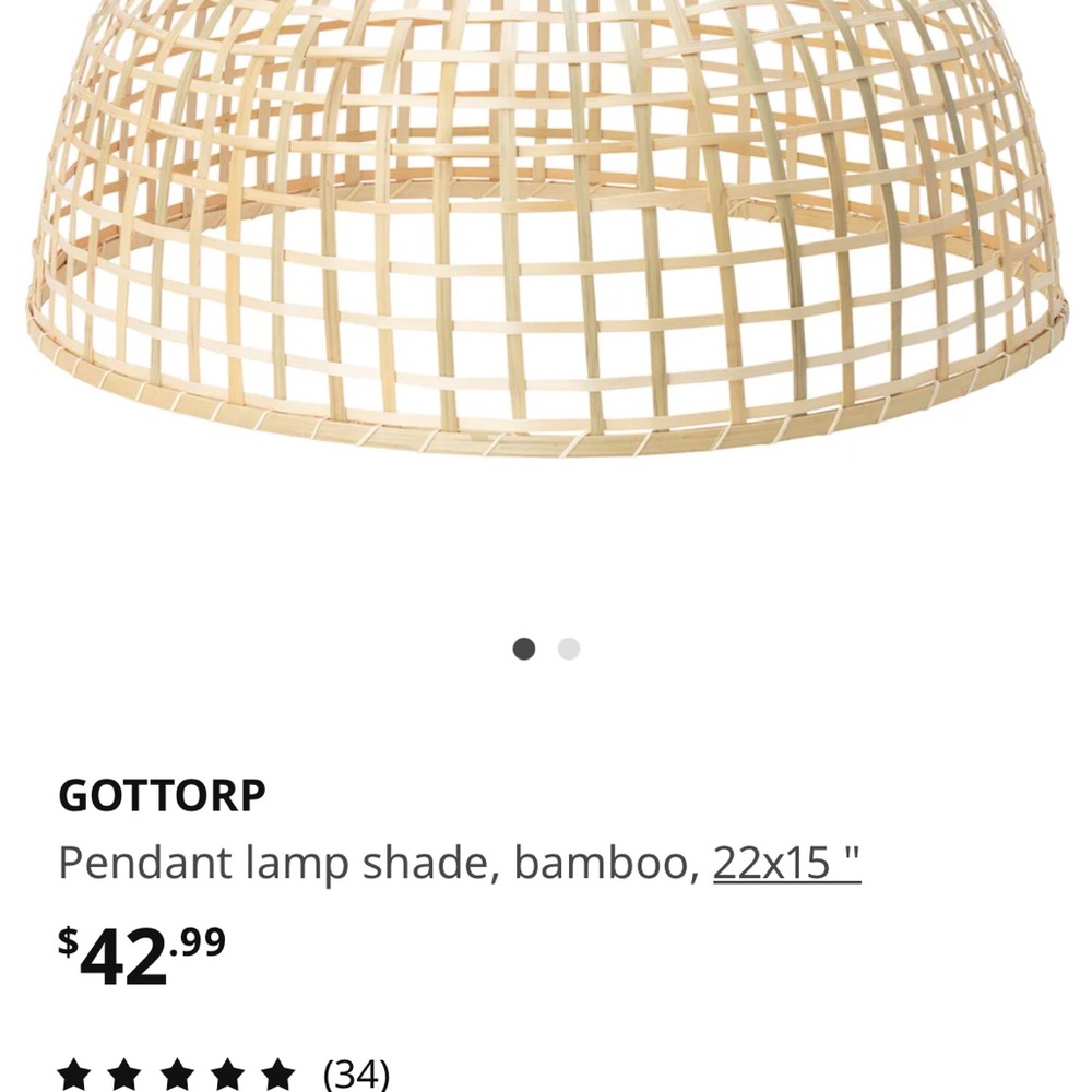 Bamboo lamp pendant from ikea